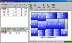 Cutting optimization Pro software screenshot