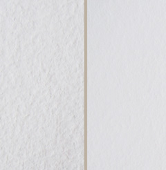 A visual comparison of a heavily textured paper and a smooth paper