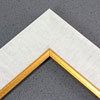 Linen liners are a great option for providing white space between art and frame. Where glass is generally required to protect paper artwork and its mat, a linen liner does not require glass, making it perfect for paintings and Giclée prints.
This 2 " wheat/oatmeal liner has an authentic linen texture and a bevelled antique gold lip. It is ideal for small, medium or large canvas prints, watercolours or oil paintings.