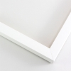 This simple frame features a flat, satin White finish.
.75 " width: ideal for small to medium artwork. The clean modern lines of this frame make it the perfect fit for a wide variety of paintings, photos and giclee prints.