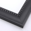 This solid wood frame features a subtly curving profile and beaded inner lip treated in a deep, matte black.
2 " width: ideal for medium size artwork. Draw the eye to a favourite photograph, or highlight an oil painting or Giclée print.