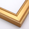 This frame features a deep crown moulding profile finished in gold leaf. An antique look is achieved with a gentle brushed effect that highlights the corners of the bevelled edges.
2.125 " width and 1.25 " depth: ideal for medium to large images. Border a fashion photograph or acrylic painting in this stylishly simple frame.