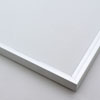 This metal picture frame has a smooth, frosted silver finish, brush-textured drop edge and a curved profile. The classic flat face makes this frame ideal for almost any small or medium-size artwork.
.3 " width. Easily frame photographs, paintings or drawings on paper, or even giclee canvas prints.