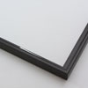This metal picture frame has a black, high-shine finish, brush-textured drop edge and a curved profile. The classic flat face makes this frame ideal for small, medium and large-size artwork.
.3 " width. Easily frame photographs, paintings or drawings on paper, or even Giclée canvas prints.