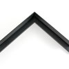 This moulding features a thin angled-profile, with straight brushed surface offering modern look. It comes in solid black with a matte, satin finish.