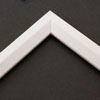 Linen liners are a great option for providing white space between art and frame. Where glass is generally required to protect paper artworks and their mat, a linen liner does not require glass, making it ideal for paintings and Giclée prints.
This 1 " white liner has an authentic, soft linen texture and flat face with a sloped inner lip. It is best suited to small and medium size canvas prints and oil paintings.