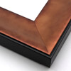 This solid wood frame features a shallow scoop profile and matte black edge. The smoky sheen of the bronze-gold foil embraces light, drawing it toward the artwork.
3 " width: ideal for large or oversize images. This heavy frame is the perfect border for a bold watercolour or oil painting, or print.