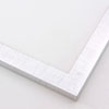 This high shine, silver foil frame features a flat, slim profile. A brushed finish reveals subtle lines and faint black spattering gives an antique look. The final effect is simple, yet glamorous.
1 " width: ideal for small- to medium-size images. Suited to oil or watercolour paintings, prints, and abstract or nature photographs.