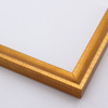 This high shine, gold foil frame features a scooped profile from a flat outer edge. A brushed finish reveals subtle lines and faint black spattering gives an antique look. The final effect is simple, yet glamorous.
1 " width: ideal for small- to medium-size images. Suited to oil or watercolour paintings, prints, and abstract or nature photographs.