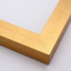 This high shine, gold foil frame features a thick, smooth profile. A brushed finish reveals subtle lines and faint black spattering gives an antique look - simple, yet glamorous. The .75 " drop between the glass and the face creates a striking, shadowed effect.
1.5 " width: ideal for medium- to large-size images. Select an oil or watercolour painting, print, or abstract photograph.