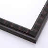 This simple, slim frame features a ridged, wave design with a beveled inner lip and smooth outer edge. The dark brown base is highlighted with a bronze patina on the top of the ripples and brushed along the flat edge.
1.25 " width: ideal for small to medium size images.