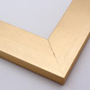This gold foil frame features a flat, unadorned face and glossy finish. Heavy burnishing on the surface adds depth and interest to this simple moulding.
2.25 " width: ideal for large images and equally suited to simple and busy designs.