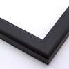 This solid, black satin frame feature a smooth curving outer edge and double stepped inner lip that draws the eye easily toward the artwork.
Protruding 1.125 "es, a distinct division is achieved between art and wall
1.5 " width: ideal for medium artworks. Pair this frame with a bold oil painting for a classic look, or high contrast black and white image for a sharp, modern effect.