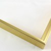 Slim 5/16 " metal frame. This frame comes in warm, yellow gold. The face has a smooth, mirror texture and reflects sharp light. The profile features a horizontal brushed texture.
Nielsen n22-03 Profile