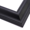 This simple, reverse scoop frame features a bevelled outer edge smoothly curving inner lip dressed in modern matte black
2.5 " width: ideal for medium and large images. Pair with a contemporary painting or Giclée print, or a bold, greyscale photograph.