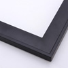 This modern, matte black frame features a very shallow curve profile and flat, raised edge.
2 " width: ideal for medium size images. Border a black and white photograph for a classic look, or a bold oil painting or giclee print for a striking contrast.