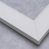 This simple frame features a smooth face and 45 degree slanted lip in stark, modern white.
2.375 " width: ideal for large images. Pair this frame with a bold oil painting or subtle watercolour, or border a black and white photograph for a contemporary look.