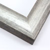 This simple but expressive frame features a smooth, natural wood face with a rougher, organic drop edge. The matte grey finish is overlaid with silver for an antiqued richness.
1.75" width: ideal for medium size artworks. The natural simplicity of this countryside frame is the perfect match for nature or farmland photographs or oil paintings.