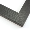 This simple, matte shine frame features a smooth black face that does not obscure the rich, natural wood grain. It is a delicate, modern take on a basic style.
1.75 " width: ideal for medium or large images. Border a bold, white-dominant greyscale photograph, or acrylic painting or Giclée print in this subtle frame.