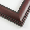 This classic frame features a double-ridge outer edge and matte black, stepped lip. The face is has a rich mahogany wash with black wood grain detailing.
2 " width: ideal for medium size artworks. Border an oil painting or print with this timeless frame, or highlight a favourite photograph.