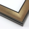 This simple, classic wood frame creates instant elegance with a gentle scoop profile and gold/copper finish with a brushed, black patina. Fine beading in black adorns the inner lip, while the black outer edge features a basic bevel.
2 " width: suitable for large images. Old black and white photographs, acrylic paintings or prints.