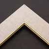 Linen liners are a great option for providing space between art and frame. Where glass is generally required to protect paper artwork and its mat, a linen liner does not require glass, making it perfect for paintings and Giclée prints.
This 2 " natural liner has an authentic linen texture and colour, and a bevelled gold lip. It is ideal for small, medium or large canvas prints, watercolours or oil paintings.