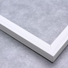 This simple, matte white scoop frame features a flat outer edge and smooth finish.
1 " width: ideal for smaller artworks. The stark, modern colour combined with a classic shape suits this frame to a wide variety of paintings, photographs and giclee prints.