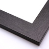 This simple, flat profile frame features a cool charcoal wash with imitation wood grain brushing in black and a pearlized finish. The inner and outer edges drop at a straight, 90 degree angle.
2 " width: ideal for medium size images. The smooth style of this solid wood frame makes it suited to a wide variety of photographs, paintings and giclee prints.