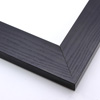 This simple, flat profile frame features a matte black face with imitation wood grain brushing in a deep grey. The inner and outer edges drop at a straight, 90 degree angle.
2 " width: ideal for medium size images. The smooth style of this solid wood frame makes it suited to a wide variety of photographs, paintings and giclee prints.