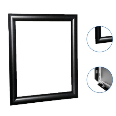 Metal Black Snap Frame w/ Mitered Corners.